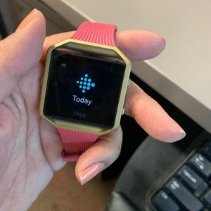 Special Edition pink and gold fitbit blaze fitness